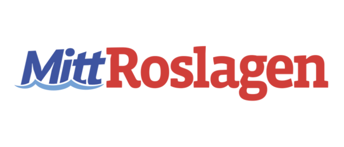 Logotyp med orden "Mitt Roslagen", där "Mitt" är i blått med vågliknande linjer under och "Roslagen" är i röd fet stil mot vit bakgrund, vilket framhäver kopplingen till Ecobox.