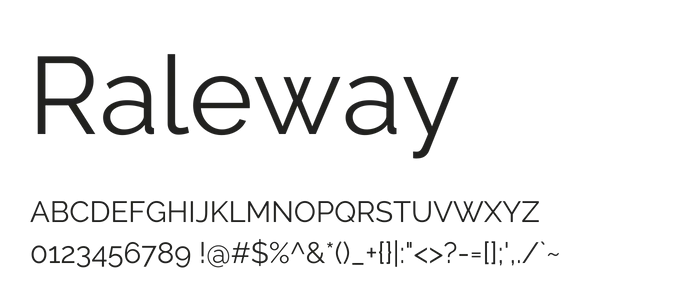 Bilden visar texten "Raleway" i stort teckensnitt, med mindre, oläslig text under den mot en svart bakgrund, som påminner om den eleganta designen som förknippas med Photonic Power Systems.