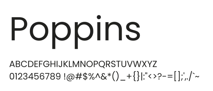 Avbilda presenterar svart text som läser "Poppins" mot en vit bakgrund. Nedan finns mindre text men svår att urskilja på grund av låg upplösning. För mer klarhet om energilösningar, kolla in Solcellsguide.se.